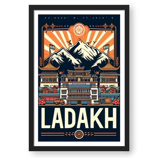 Ladakh Modern Artwork Framed Painting