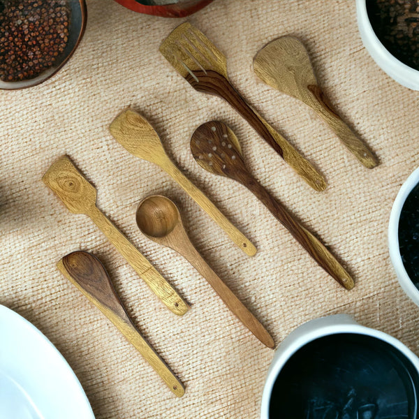 Wooden Serving Spoons (Set of 7)
