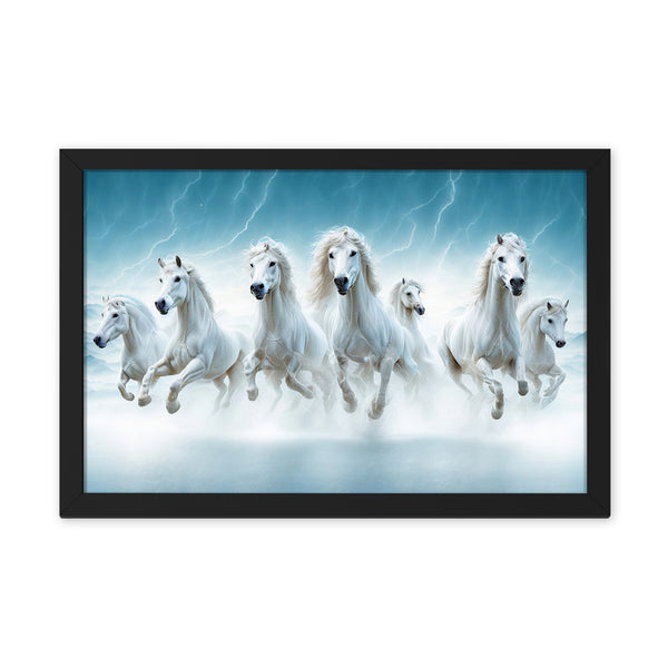 Seven Running Horses Wall Painting