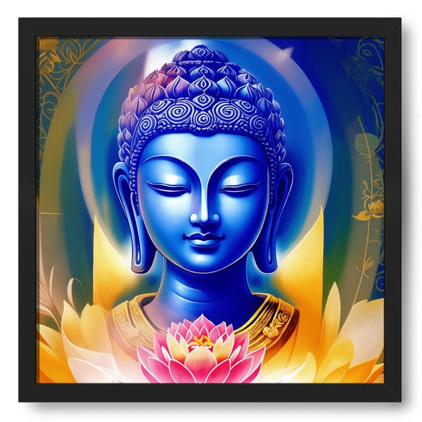 Blue Lord Buddha Young With Lotus