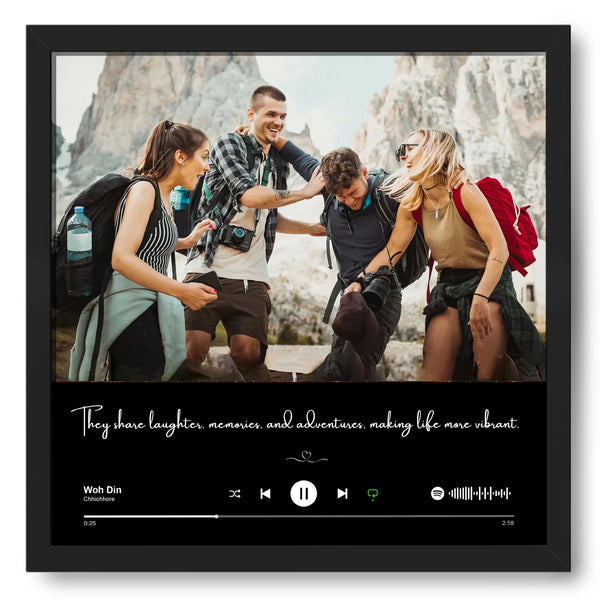 Personalised Spotify Music Plaque - Black Colordrop