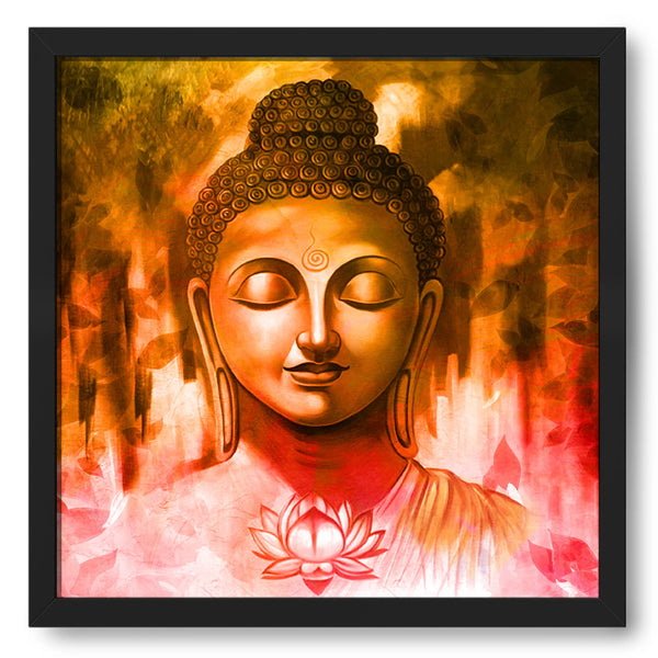 Meditating Buddha In Pink Brown Background