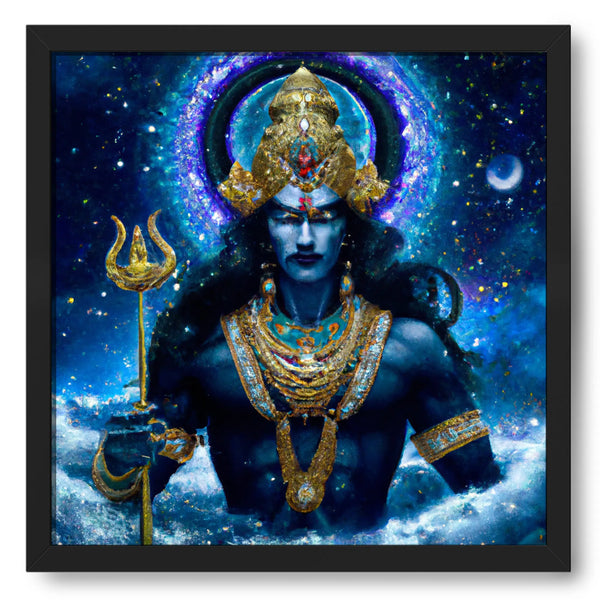 Shiva Meditating in Cosmic Universe