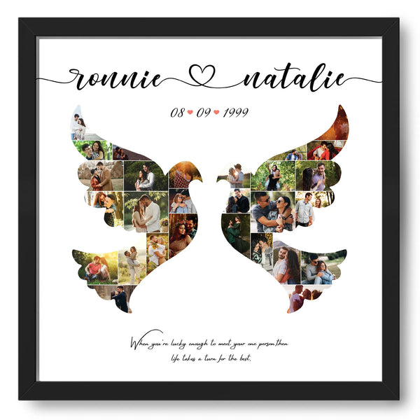 Customized Dove Collage: A Symbol of Love and Memories