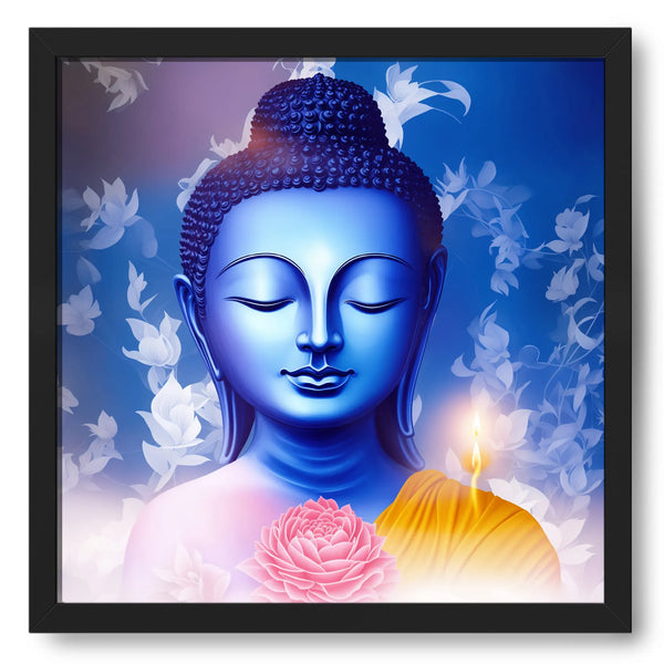 Lord Buddha With Pink Flower