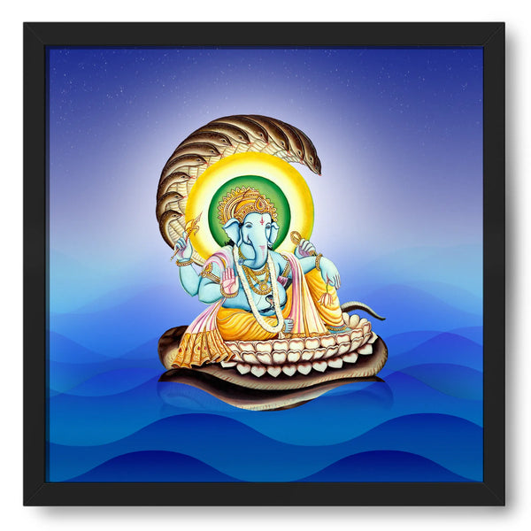 Lord Ganesha Sitting On Sheshnag