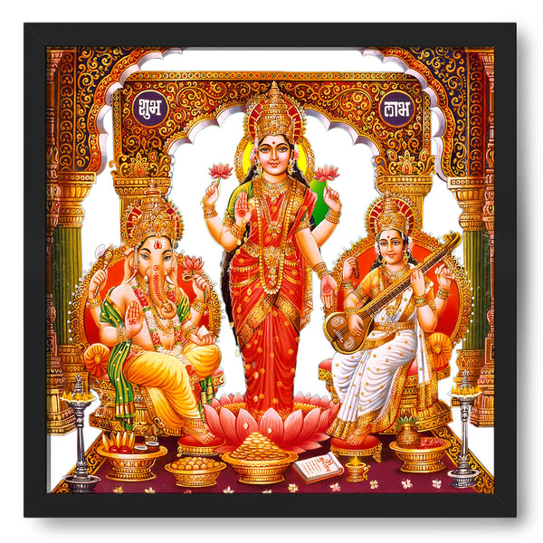 Trinity of Blessings: Ganesha, Saraswati, Laxmi