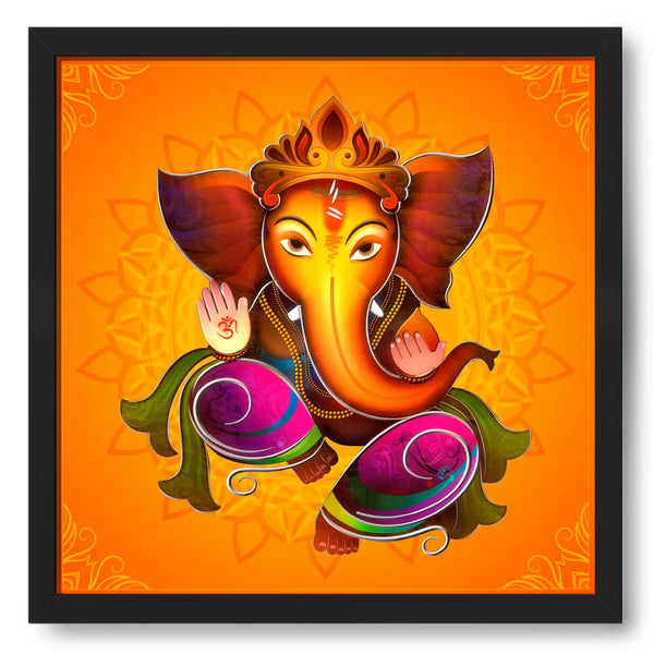 Colorful Lord Ganesha In Blessing Pose