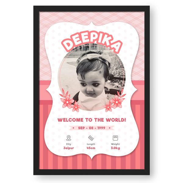 Personalized Baby Girl Artwork