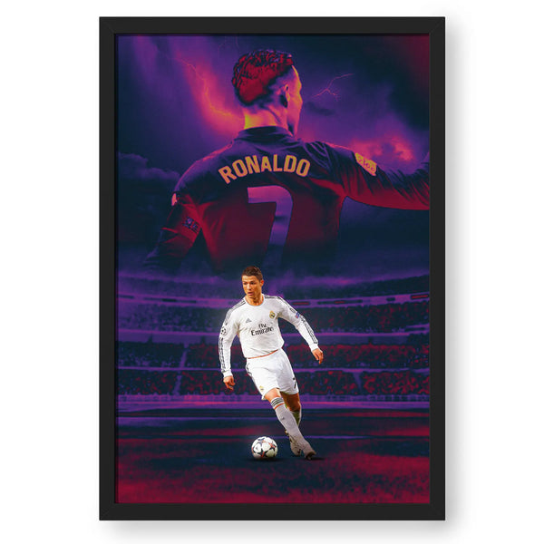 Playing Cristiano Ronaldo Framed Poster