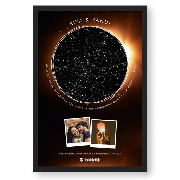 Personalized Star Map & Music With Your Pictures