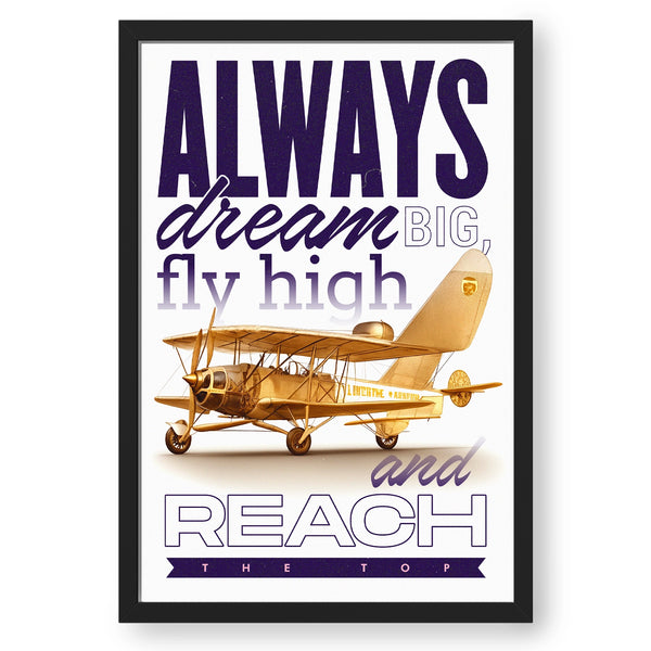 Artwork Of Airplane With Motivation Quote