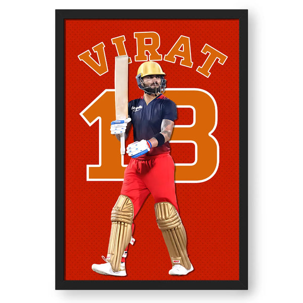 Cricketer Virat Kohli Frame Poster