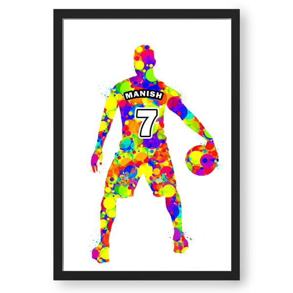 Personalized Basketball Artwork - Boy