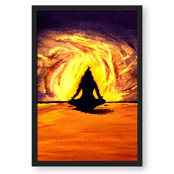 Meditating Lord Shiva Digital Painting