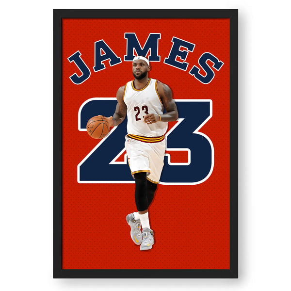 Basketball Player LeBron James Frame Poster