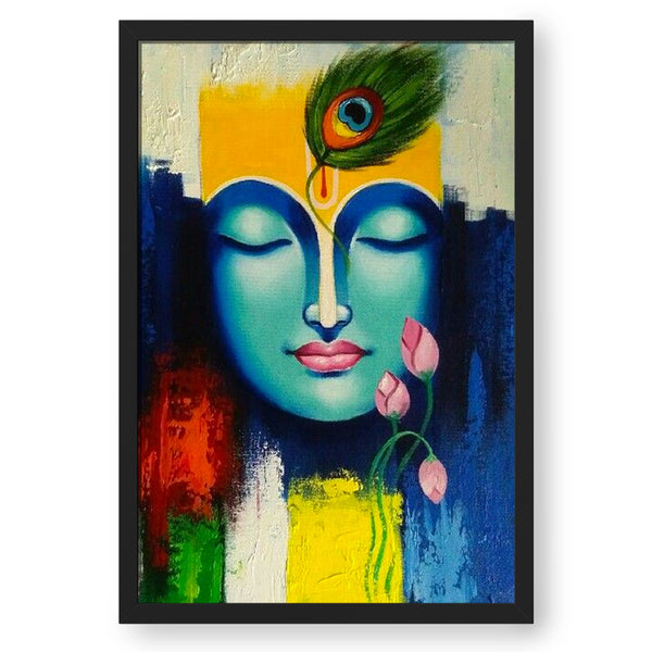 Abstract Krishna Face Portrait