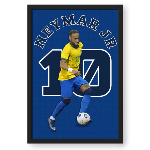 Artwork Of Footballer Neymar Frame Poster
