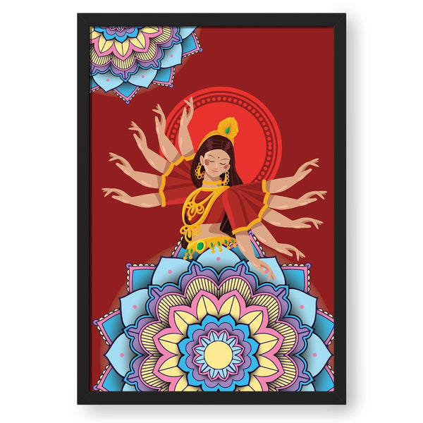 Goddess Durga in Mandala