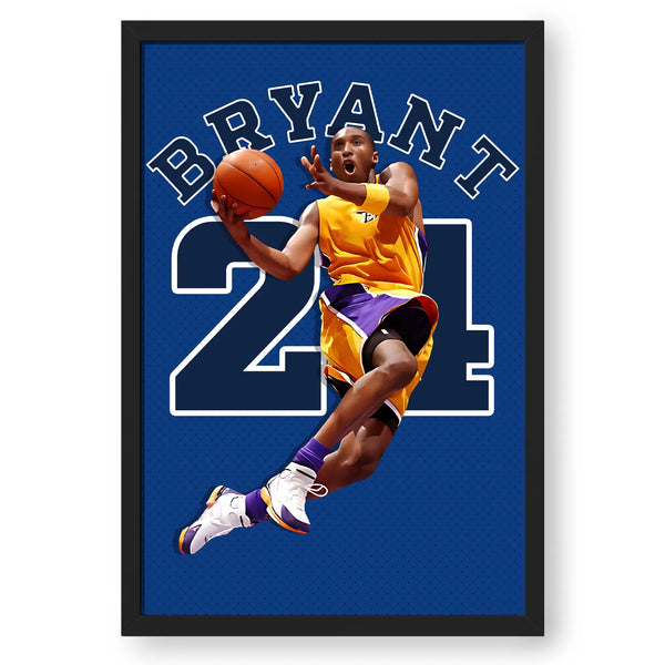 Artwork Of Basketball Player Kobe Bryant Frame Poster