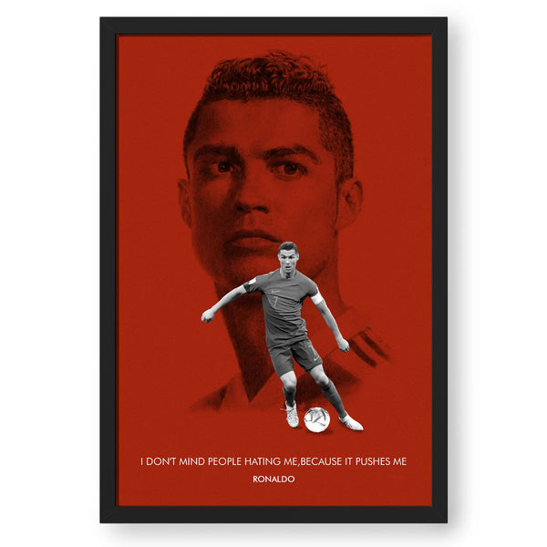 Football Player Cristiano Ronaldo Frame Poster