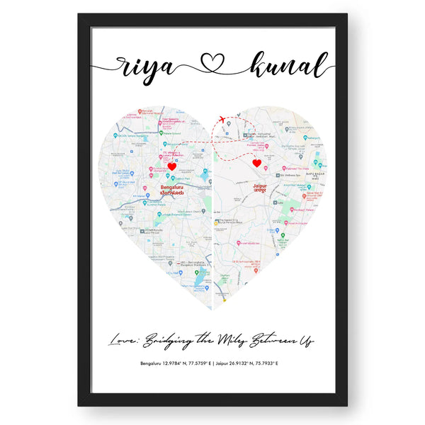 Personalized Long Distance Map Framed