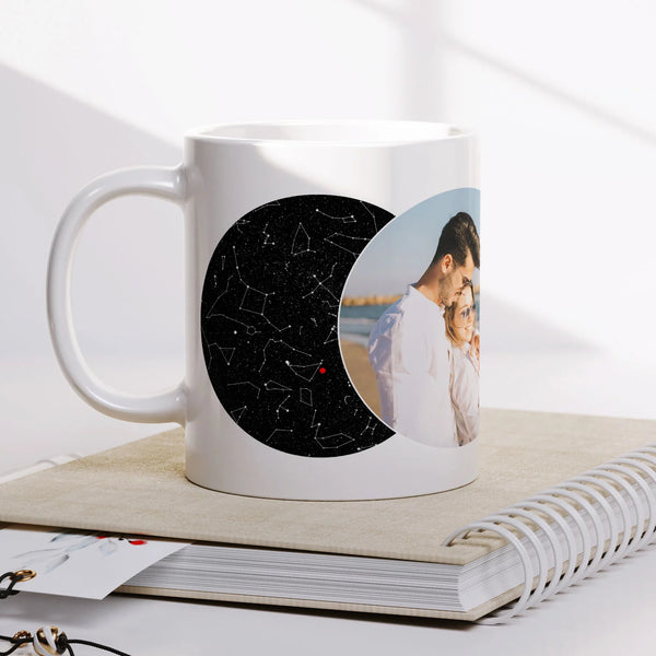 Starry Night Coffee Mug with Personalized Photo & Spotify Code - II
