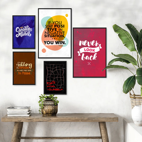 Nothing Is Impossible Motivational Quote- Set of 5