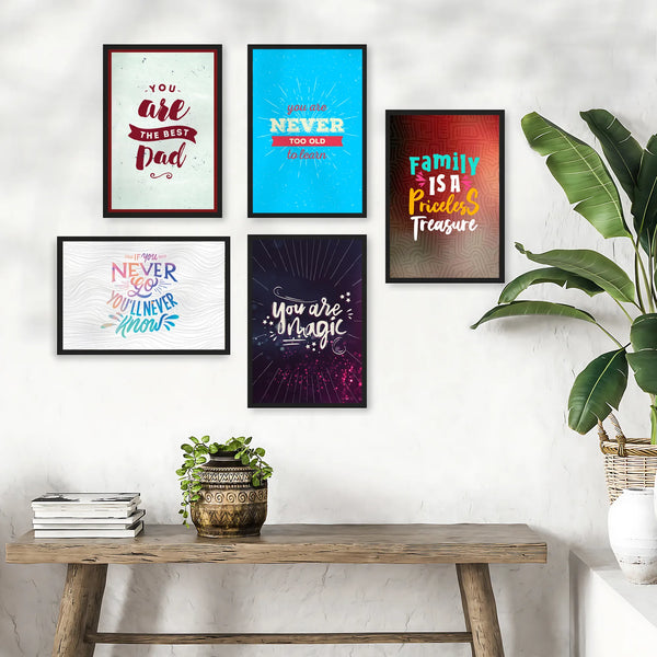 Believe Yourself Motivational Quote- Set of 5