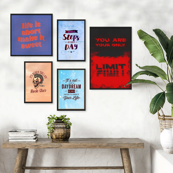 Small Steps Everyday Motivational Quote- Set of 5