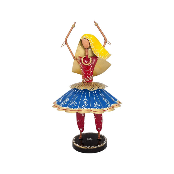 Handmade Red Rajasthani Dancing Girl Figurine