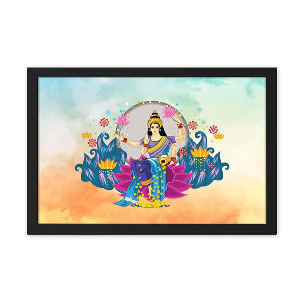 Maa Dhanlaxmi In Decorative Background