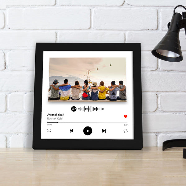 Personalized Desk Photo Frame With Customizable Spotify Song