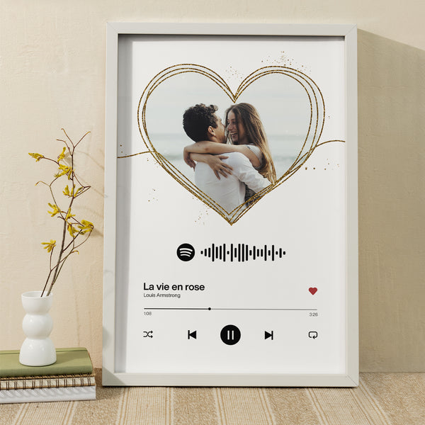 Personalized Music Plaque - Heart Framed Image