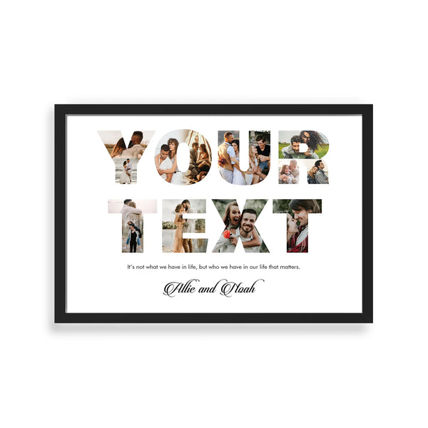 Personalized Name Text Collage With Message