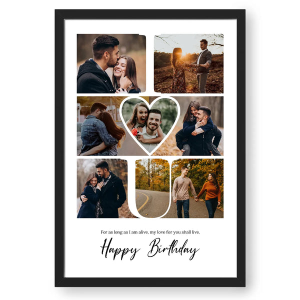 Personalized I ❤️ You Collage With Message