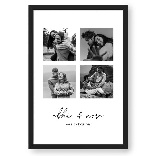 Personalized Black-n-White Collage With A Message