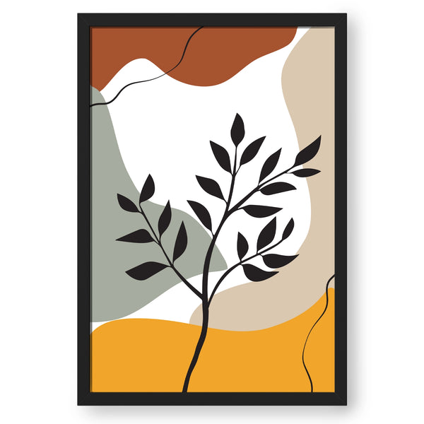BOHO Inspired Artistic Mahogany Plant Leaves