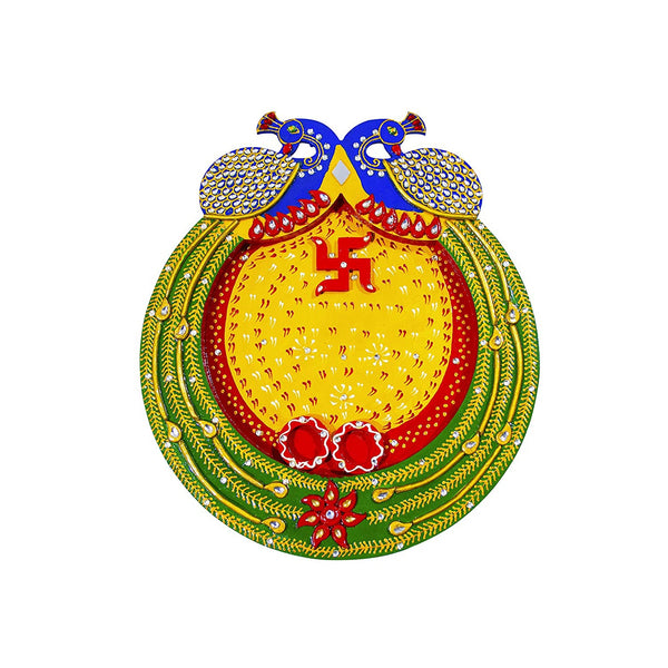 Handcrafted Peacock Styled Pooja Thali