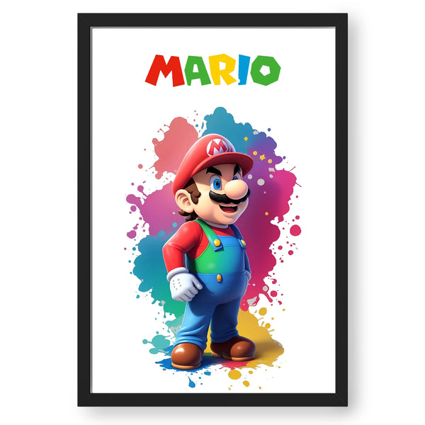 Super Mario In Colorful Background