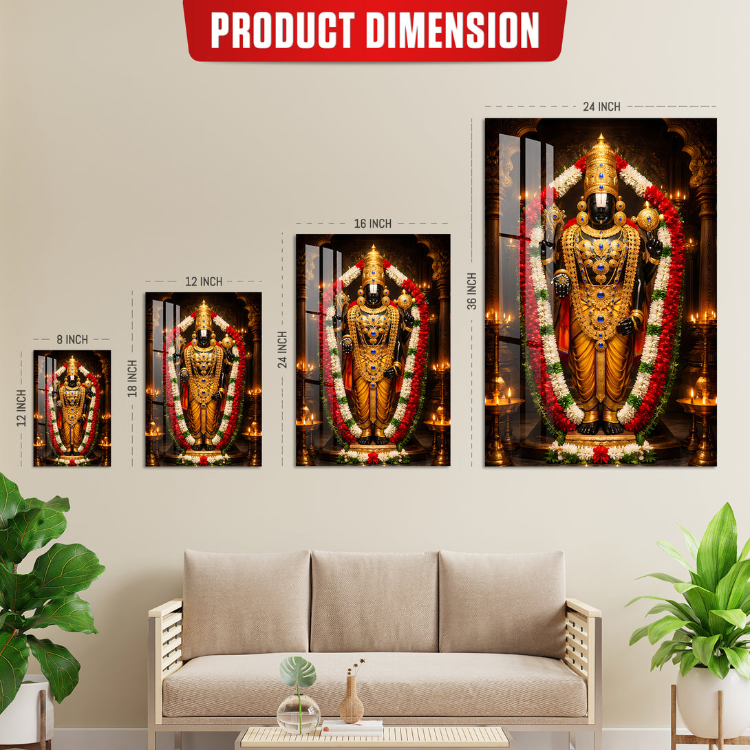Lord Venkateswara Tirupati Balaji – Premium Acrylic Print – Ritwikas