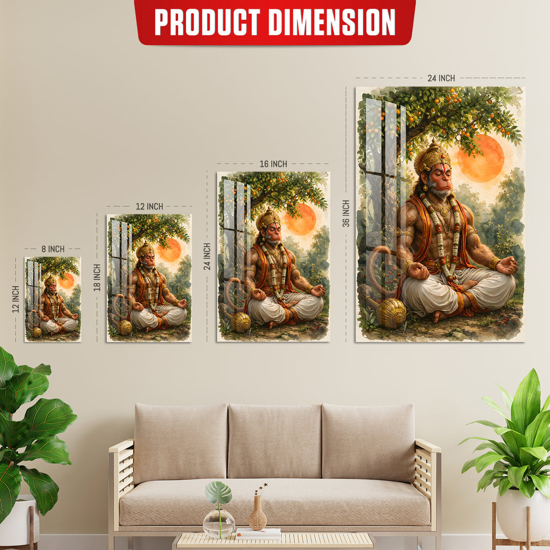 Hanuman in Dhyan Serene Spiritual Acrylic Print – Ritwikas
