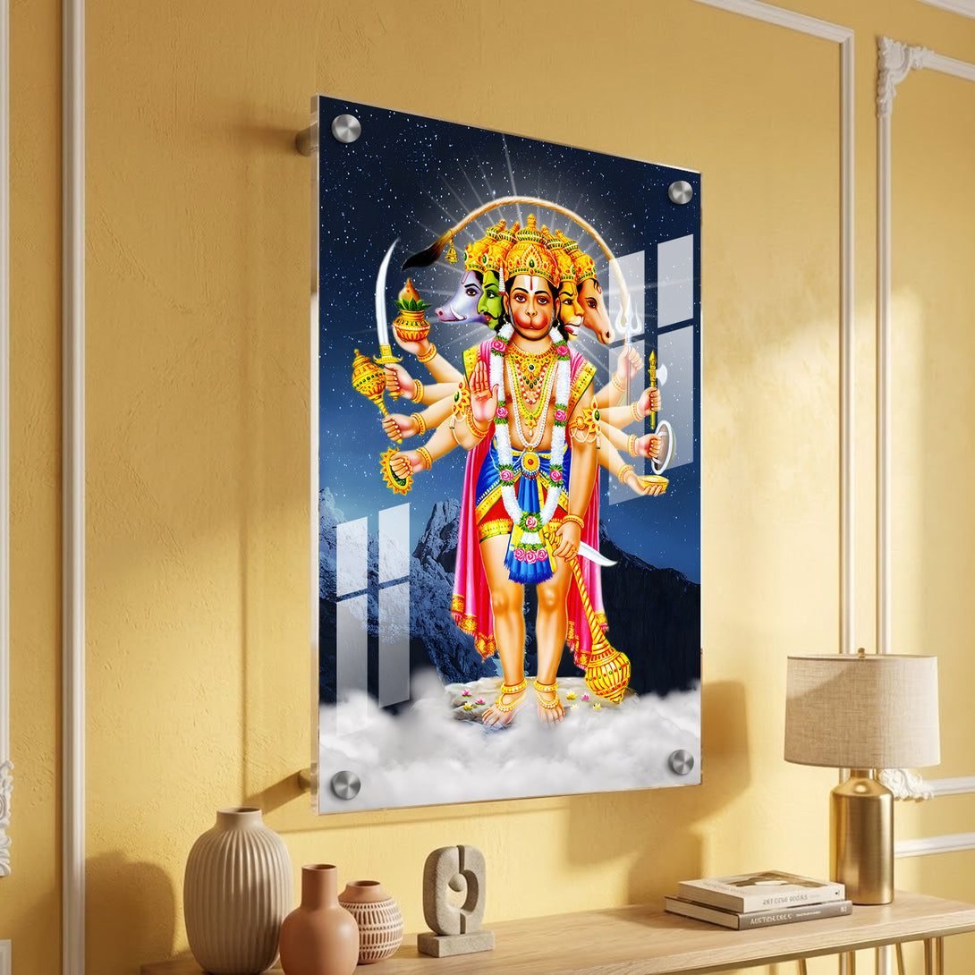 Panchmukhi Hanuman Acrylic Print Wall Art – Ritwikas