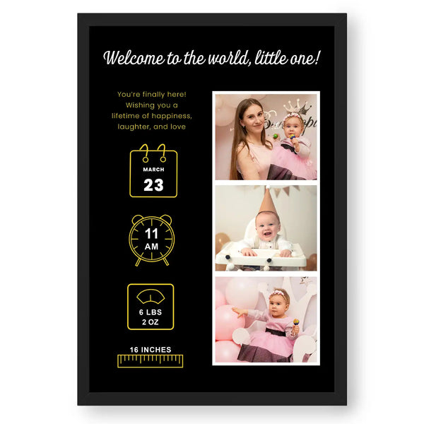 Welcome to the World: Custom Baby Collage Artwork