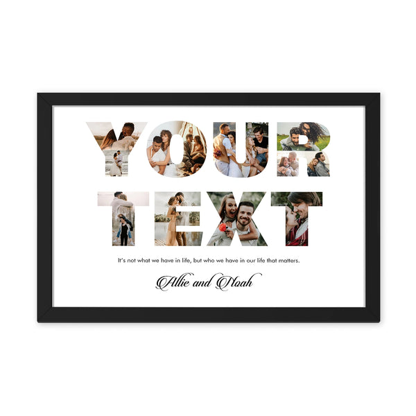 Personalized Name Text Collage With Message