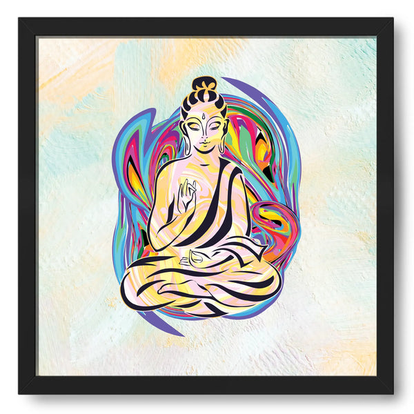 Buddha Portrait In Colorful Background