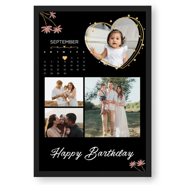 Personalized Birthday Calendar Photo Collage