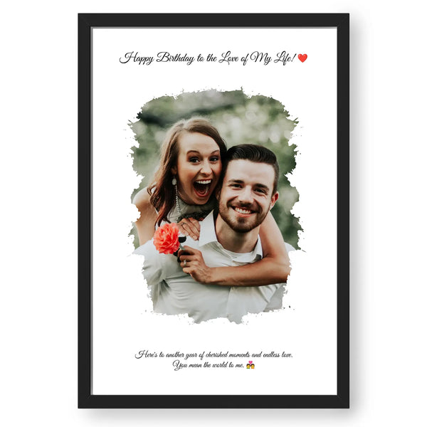 Personalized Modern Brush Tone Picture with Message