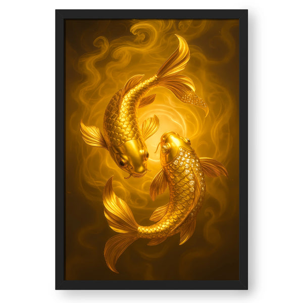 Golden Harmony Koi Duo – Symbol of Wealth & Serenity