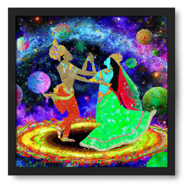 Radha Krishna Dancing In Galactic Universe